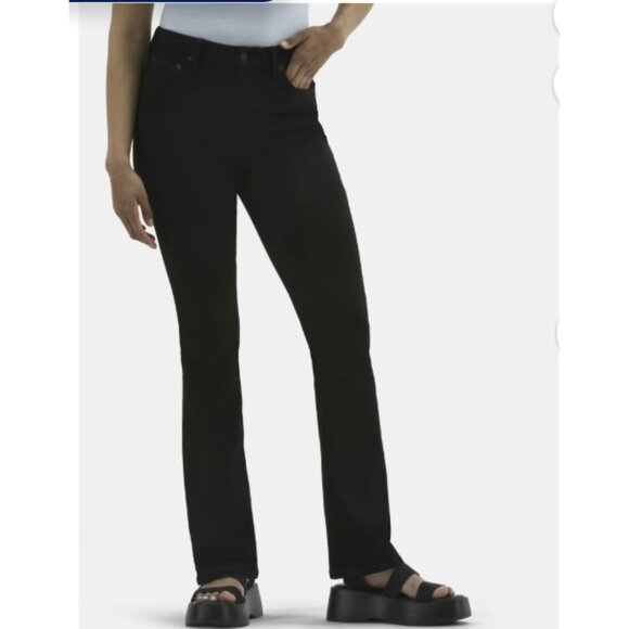 No Boundaries Womens Ladies Mid Rise Stretch Dark Wash Bootcut Denim Jeans Sz 18 - Picture 1 of 8